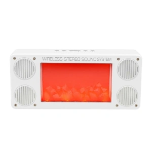 Alev Şömine Efektli Bluetooth Hoparlör Beyaz