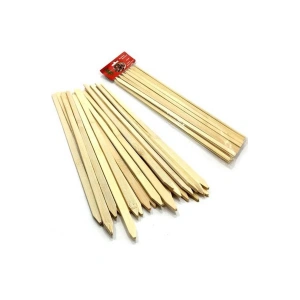 Bambu Adana Kebap Şişi Ahşap 25 Adet Yassı Çöp Şiş Kebap Şişi 30 Cm