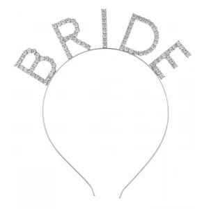 Bekarlığa Veda Kristal Taşlı Gümüş Bride Tacı