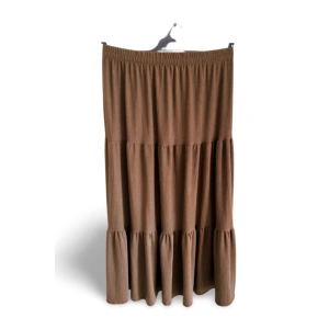 Beli Lastikli Bürümcek Kumaş Etek Anne Eteği Uzun Namaz Eteği Koyu Yeşil 44-52 Beden