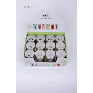 Cam Baharatlık Demir Kapaklı 1 Adet Royaleks-mtr-2203-06