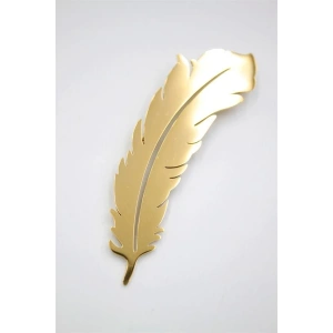 Çelik Tüy Broş - Altın