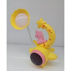 Çocuk Odası Ay ve Unicorn Desenli Gece Lambası