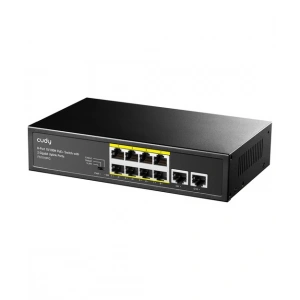 CUDY 8Port 10/100M PoE+2GB Up 80W Switch