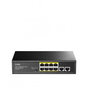 CUDY 8Port 10/100M PoE+ 2Up 80W Switch