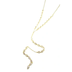 Damla Taşlı Y Kolye - Altın