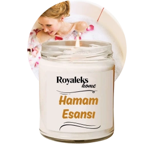Doğal Özel Seri Kokulu Dekoratif Kavanoz Mum 210 Cc - Hamam Esansı - Ryl