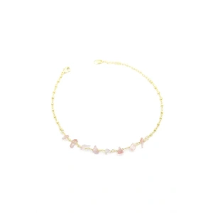 Doğal Taşlı Halhal - Altın