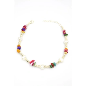 Dorika Taş Halhal - Çok Renkli