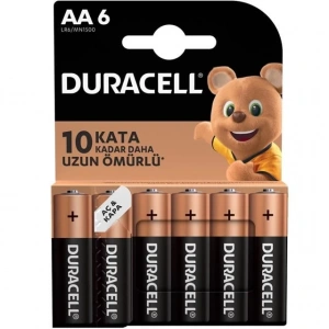 Duracell Basic İnce AA Kalem Pil 6lı
