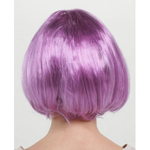 Düz Kesim Küt Parti Peruğu Rose Pembe