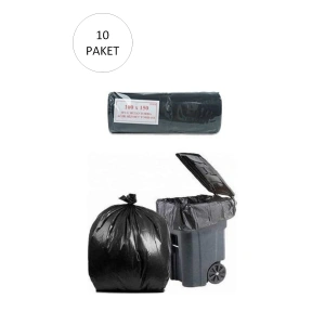 Hantal Boy Çöp Torbası 100 X 150 Cm 10 Lu Rulo X 10 Paket = 100 Adet (siyah)