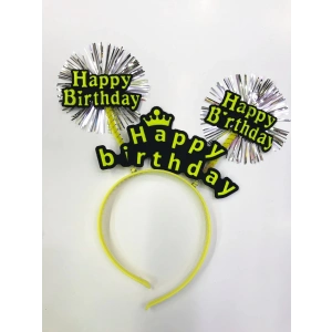Happy Birthday Neon Renk Doğum Günü Tacı 12 Adet