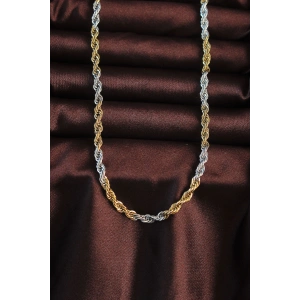 HarmonyAura 316L Çelik Çift Renk Burgu Tasarımlı Kolye