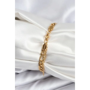 HarmonyAura 316L Çelik Gold Renk Oval Yazı Yazmaya Uygun Kadın Bileklik