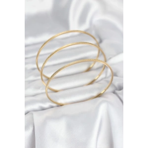 HarmonyAura 316L Çelik Gold Renk Simli Model Ajda 65 mm Kadın Bileklik