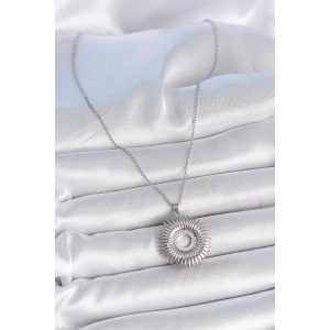 HarmonyAura 316L Çelik Gümüş Renk Zincir Zirkon Taşlı Nova Yıldız Model Kadın Kolye