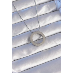 HarmonyAura 316L Çelik Gümüş Renk Zirkon Taşlı Model Kolye