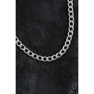 HarmonyAura 316L Çelik Kalın Klasik Zincir Model Gümüş Renk Erkek Kolye