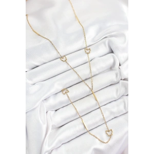 HarmonyAura 316L Çelik Kelebek Figürlü Y Model Gold Renk Kadın Kolye