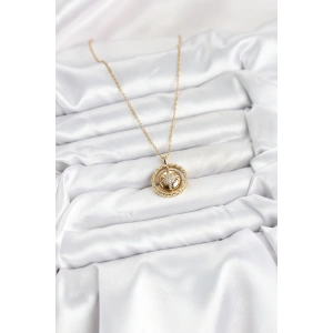 HarmonyAura 316L Çelik Zincir Gold Renk Kutup Yıldızı Model Kadın Kolye