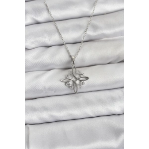 HarmonyAura 316L Çelik Zincir Gümüş Renk Sonsuzluk Model Zirkon Taşlı Kadın Kolye