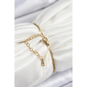 HarmonyAura 316L Çelik Zincir Mineli Sanatsal Portre Zirkon Taşlı Gezegen Model Gold Renk Kadın Bileklik