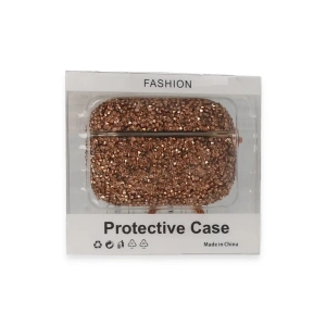 HarmonyAura  Airpods Pro (1.nesil) Mira Taşlı Kılıf - Rose Gold