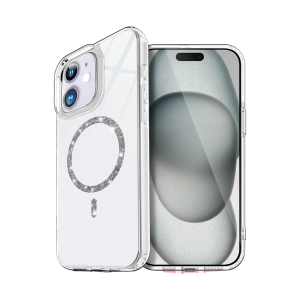 HarmonyAura Apple iPhone 11 Live Diamond Magsafe Kapak - Şeffaf
