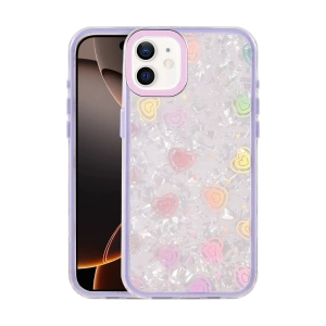 HarmonyAura Apple iPhone 11 Lumi Desenli Kapak - Mor