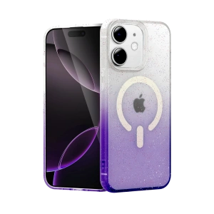 HarmonyAura Apple iPhone 11 Pummel Shiny Magsafe Kapak - Mor