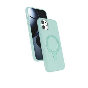 HarmonyAura Apple iPhone 11 Regal Magsafe Standlı Kapak - Su Yeşili