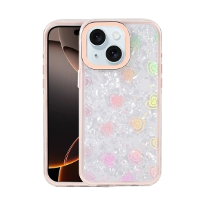 HarmonyAura Apple iPhone 14 Lumi Desenli Kapak - Pembe