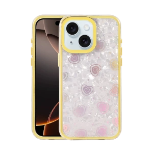 HarmonyAura Apple iPhone 14 Lumi Desenli Kapak - Sarı