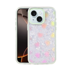 HarmonyAura Apple iPhone 14 Lumi Desenli Kapak - Yeşil