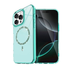 HarmonyAura Apple iPhone 14 Pro Max Live Diamond Magsafe Kapak - Yeşil