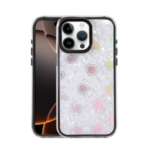 HarmonyAura Apple iPhone 14 Pro Max Lumi Desenli Kapak - Siyah