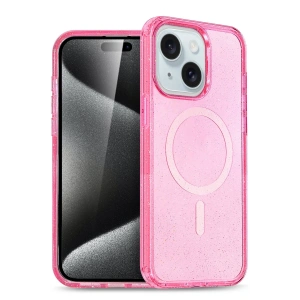 HarmonyAura Apple iPhone 14 Star Magsafe Kapak - Pembe