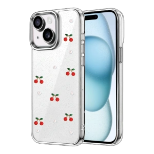 HarmonyAura Apple iPhone 15 Fiyonk Desenli Kapak - Desen 9