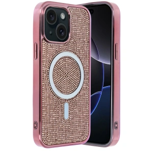 HarmonyAura Apple iPhone 15 Helen Magsafe Kapak - Pembe