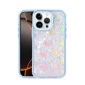 HarmonyAura Apple iPhone 15 Pro Max Lumi Desenli Kapak - Mavi