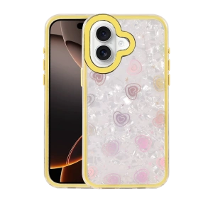 HarmonyAura Apple iPhone 16 Lumi Desenli Kapak - Sarı