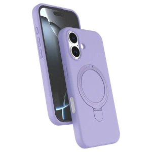 HarmonyAura Apple iPhone 16 Plus Regal Magsafe Standlı Kapak - Lila