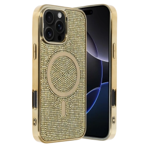 HarmonyAura Apple iPhone 16 Pro Helen Magsafe Kapak - Gold
