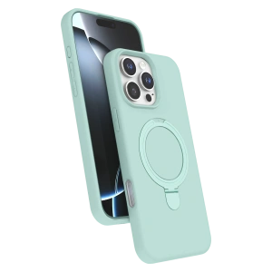 HarmonyAura Apple iPhone 16 Pro Max Regal Magsafe Standlı Kapak - Su Yeşili