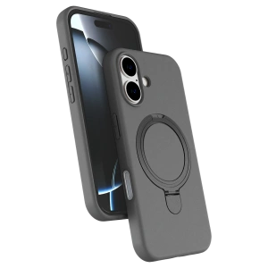 HarmonyAura Apple iPhone 16 Regal Magsafe Standlı Kapak - Titan Gri