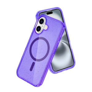 HarmonyAura Apple iPhone 16 Star Magsafe Kapak - Mor