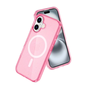 HarmonyAura Apple iPhone 16 Star Magsafe Kapak - Pembe