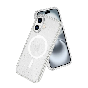 HarmonyAura Apple iPhone 16 Star Magsafe Kapak - Şeffaf