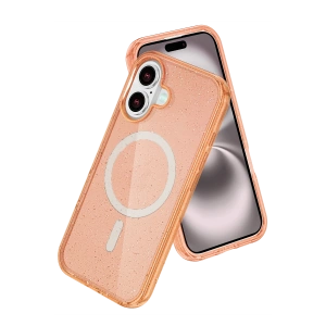 HarmonyAura Apple iPhone 16 Star Magsafe Kapak - Turuncu